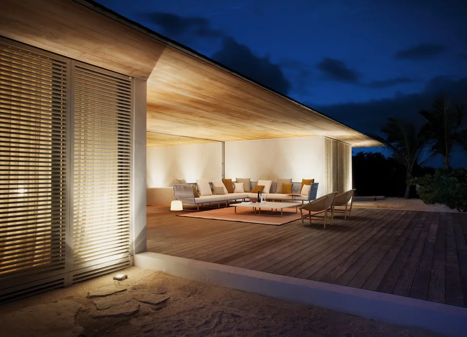Kettal Bitta outdoor furniture in use, catalog photograph