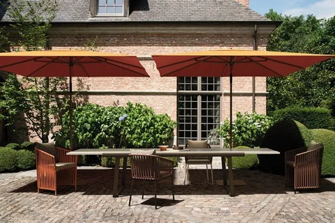 Kettal Bitta outdoor furniture in use, catalog photograph