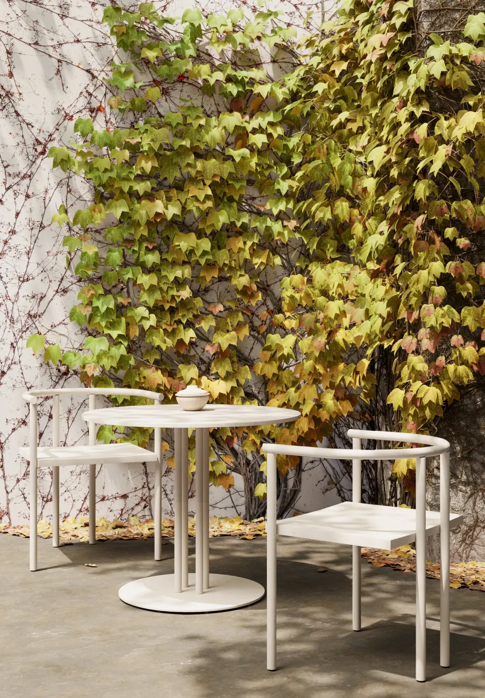 Kettal Ringer outdoor furniture in use, catalog photograph